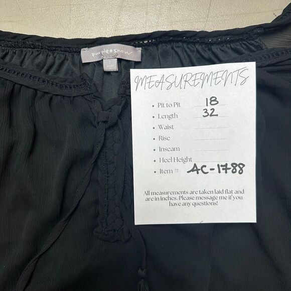 Purple Snow Womens Mini Dress Size L Black Peasant Whimsigoth Boho Fairy Grunge - Picture 4 of 11